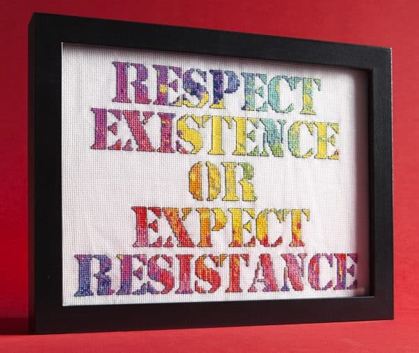 8 Bit Stitch's Respect Existence design for Issue 1