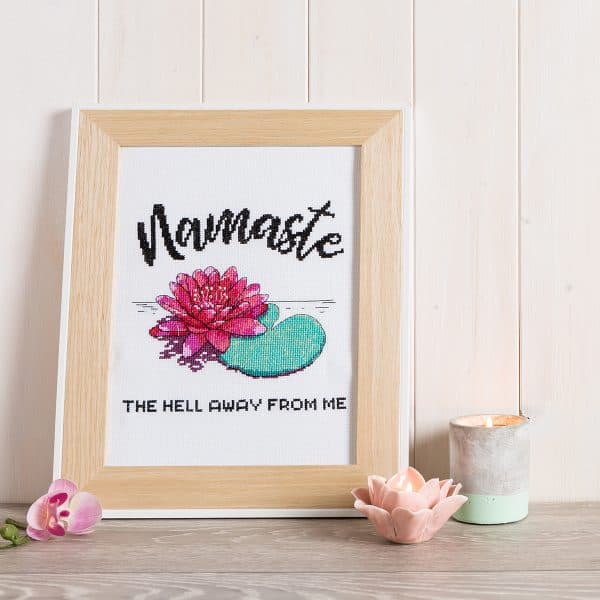 Peacock & Fig's Namaste The Hell Away From Me Design from Issue 11