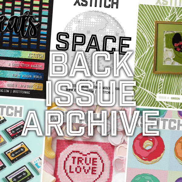 Back Issue Archive Button Square - Cross Stitch Pattern