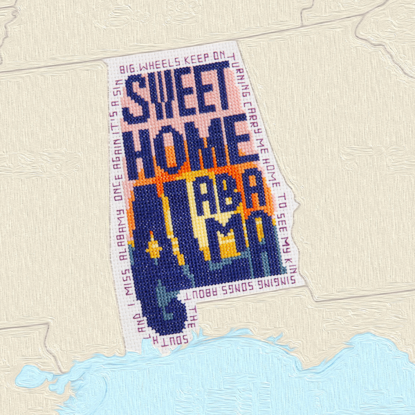 The Manly Art of Cross Stitch - Sweet Home Alabama